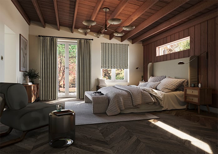 Orla Kiely Solid Stem, Black - Twist&Fit Roman Blind - Image 7